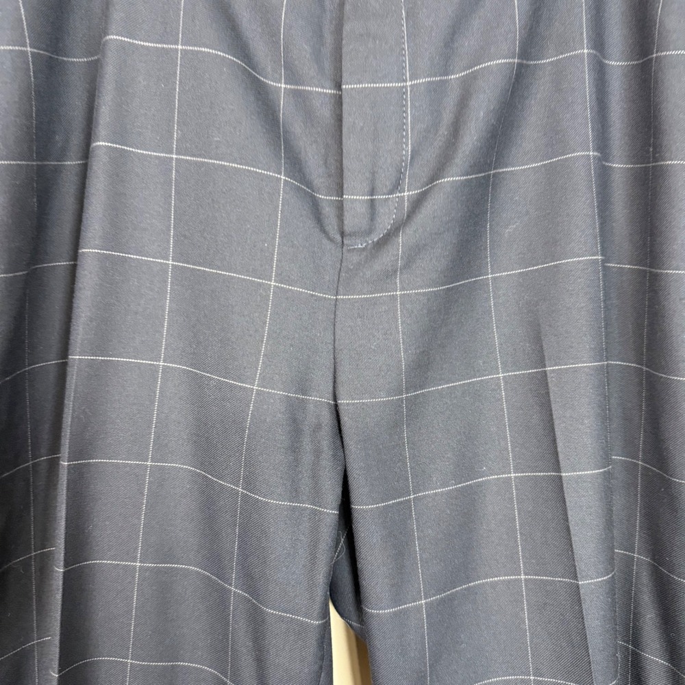 Banana Republic Avery Navy Windowpane Plaid Dress Pants Size 14 Office - Picture 3 of 8